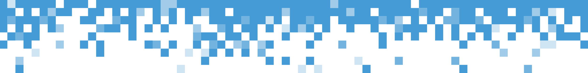 Digital pattern of blue pixels resembling a pixelated digital noise or static.