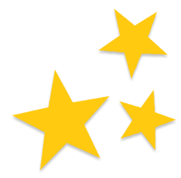 Three yellow stars