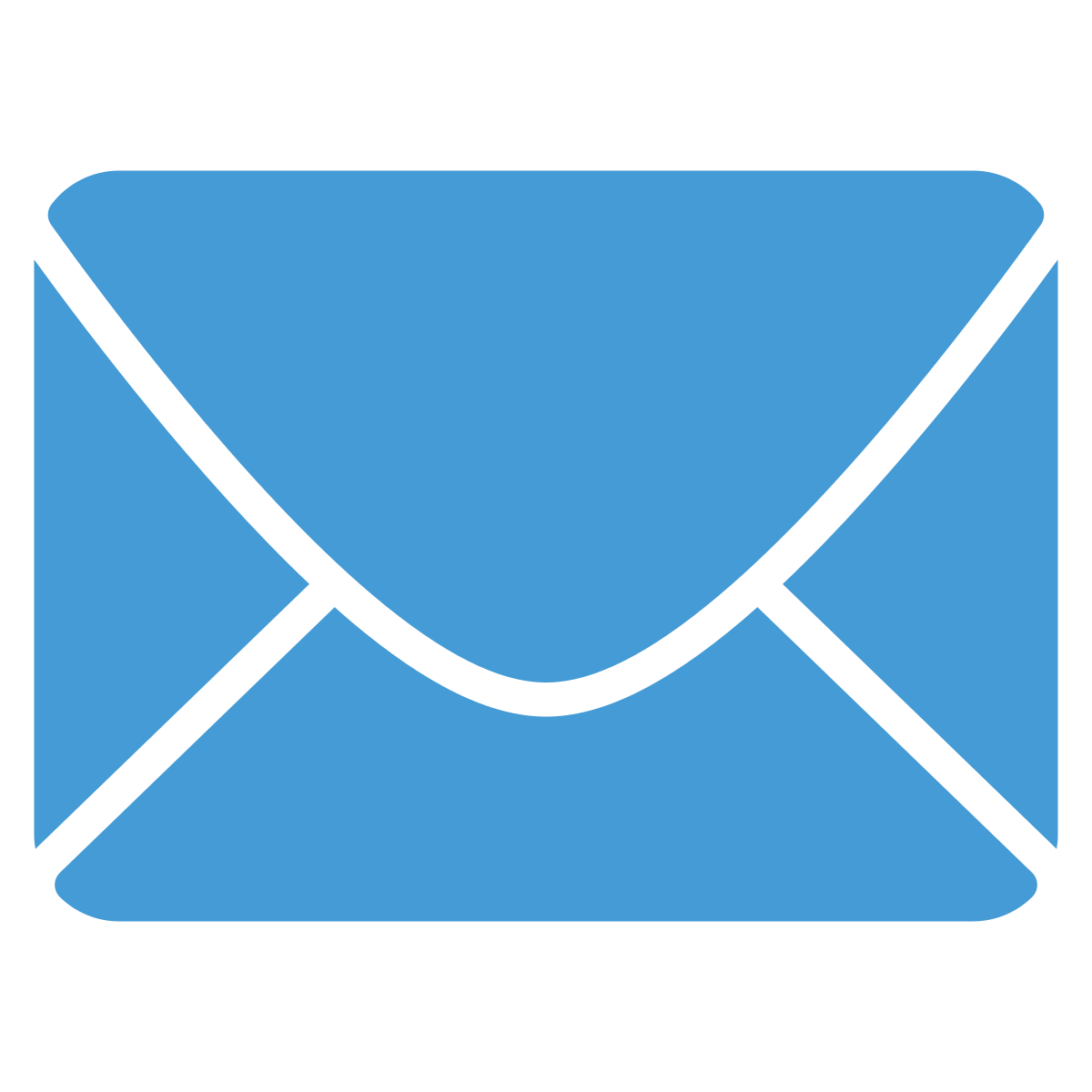 Blue envelope icon representing email or messaging.