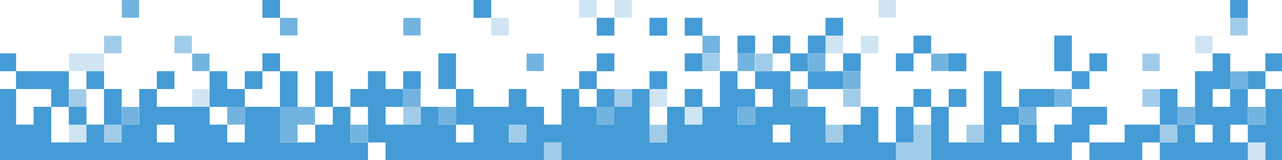 Digital pattern of blue pixels resembling a pixelated digital noise or static.