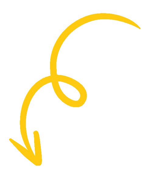 Yellow arrow on a black background, pointing downward and to the left.