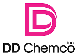 Logo of DD Chemo Inc., featuring a stylized pink letter D with a smaller letter D inside, and black text below.