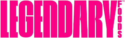Pink text reading 'LEGENDARY' in bold capital letters.