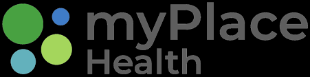 Logo of myPlace Health with six colorful circles and the text myPlace Health