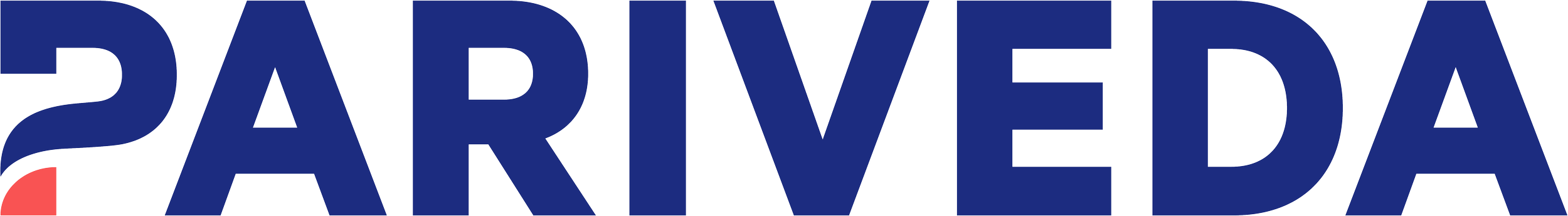 Logo with the word 'ARMVEDA' in blue text and a red and gray design element.