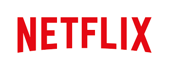 The Netflix logo in red letters on a white background.