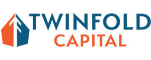 Twinfold Capital logo featuring a stylized geometric symbol and company name
