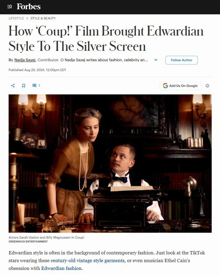 “Coup!” Movie Review featured in Forbes