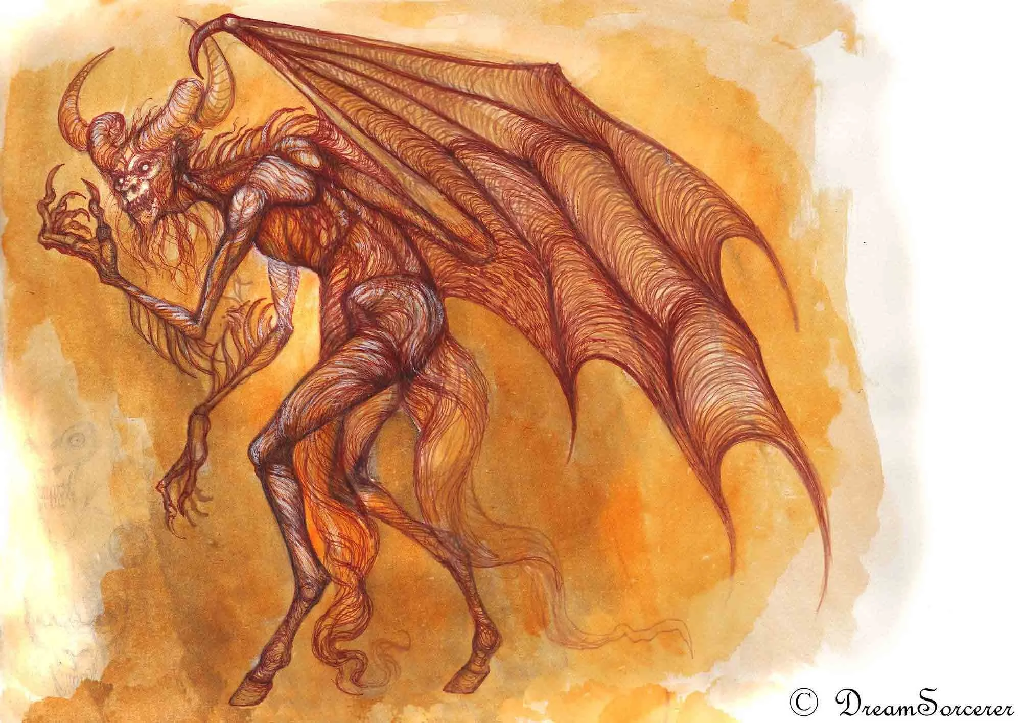  I wanted to make him look thin, with an arched spine, tall with a mixture of body parts. 