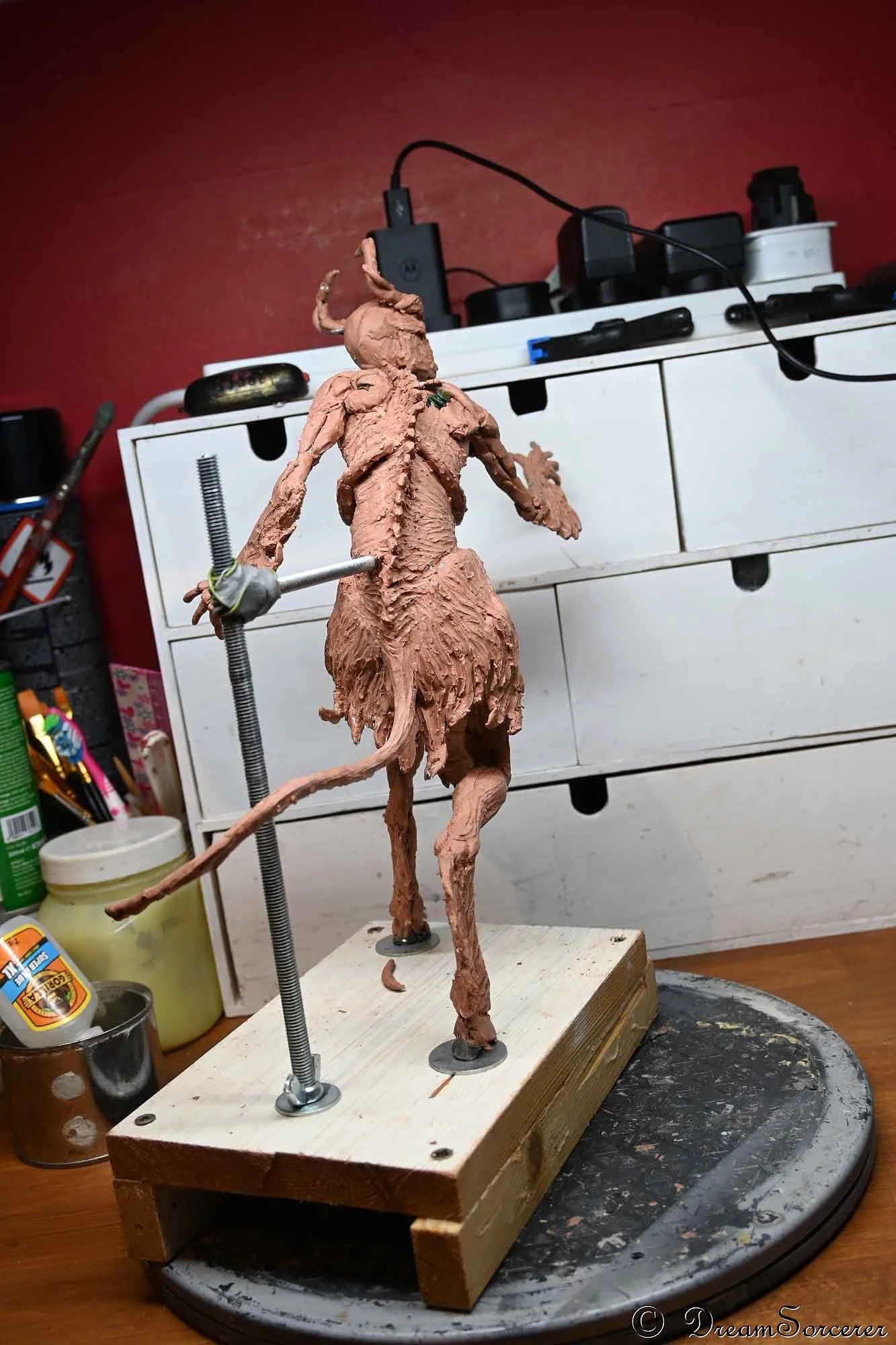  I don’t always make a sketch in clay first, but sometimes, when I’m struggling with an idea I create it roughly like you see here. 