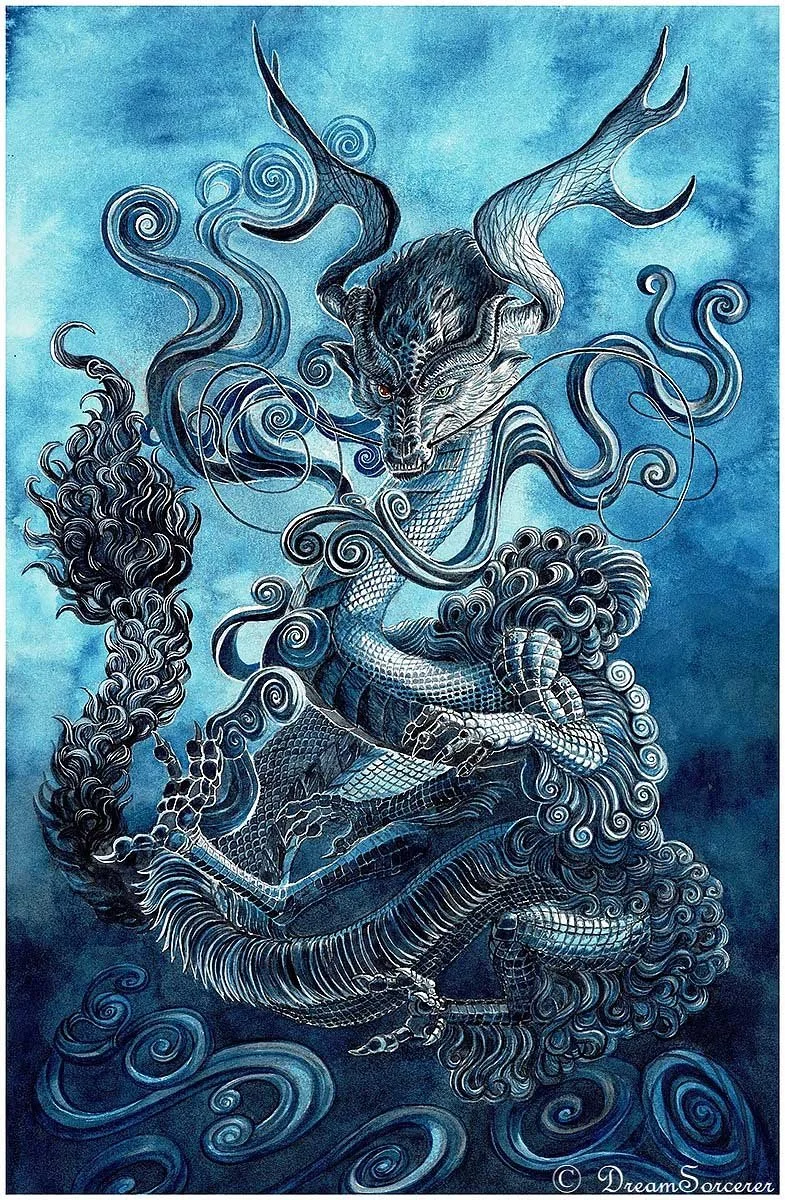 The Wolf Dragon (2023) Watercolour