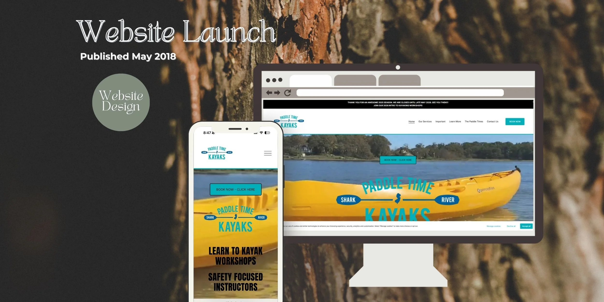 Paddle Time Kayaks Website Design