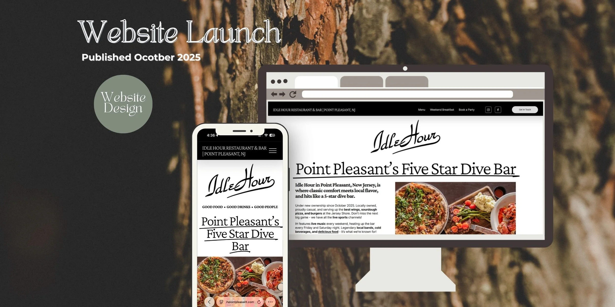 Idle Hour Restaurant & Bar Website Launch