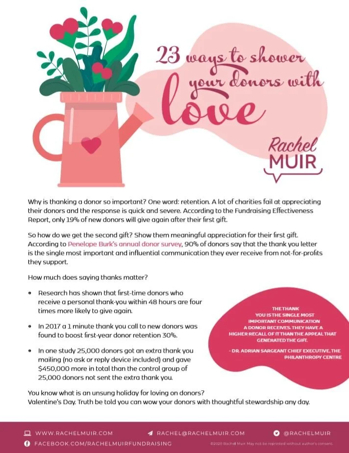 23 Ways to Shower Your Donors with Love