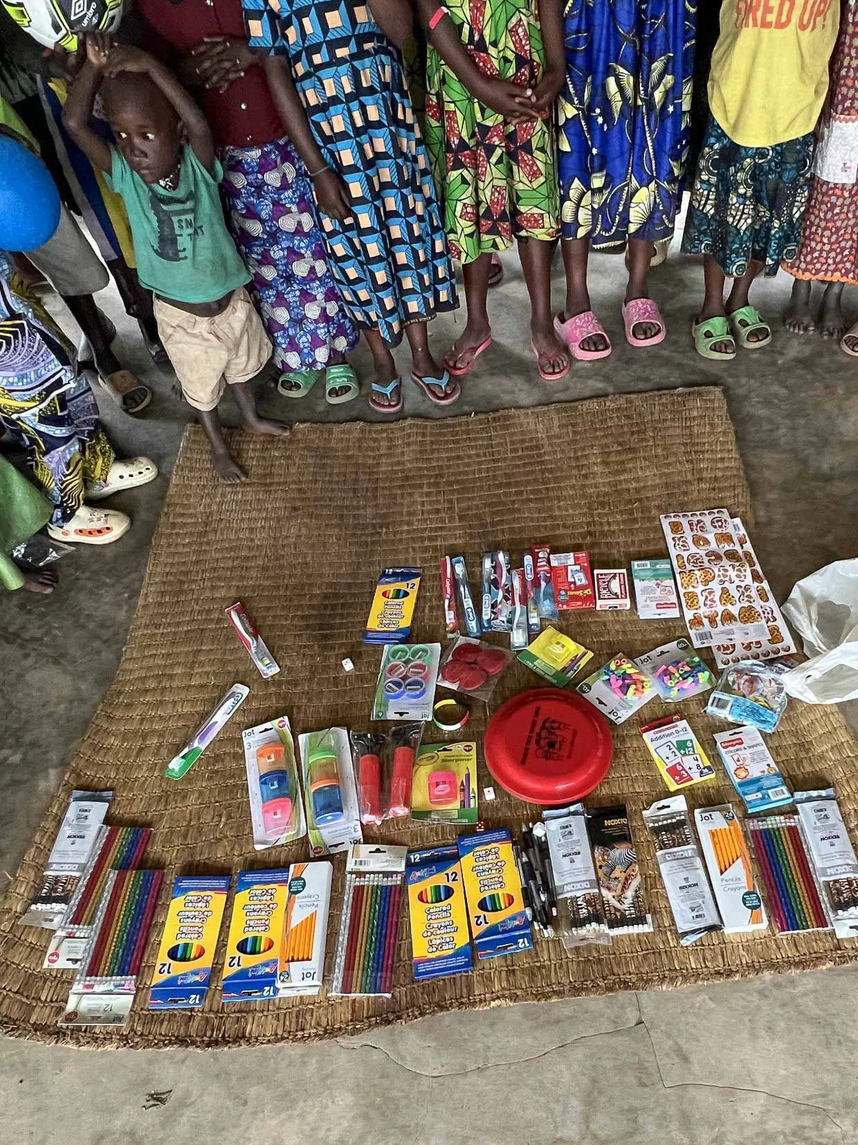 Schools supplies donated by Heart 2 heart hand n hand Intl