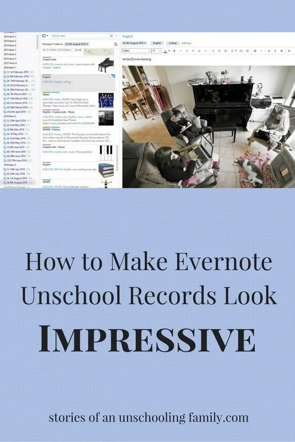 How to Make Evernote Unschool Records Look Impressive