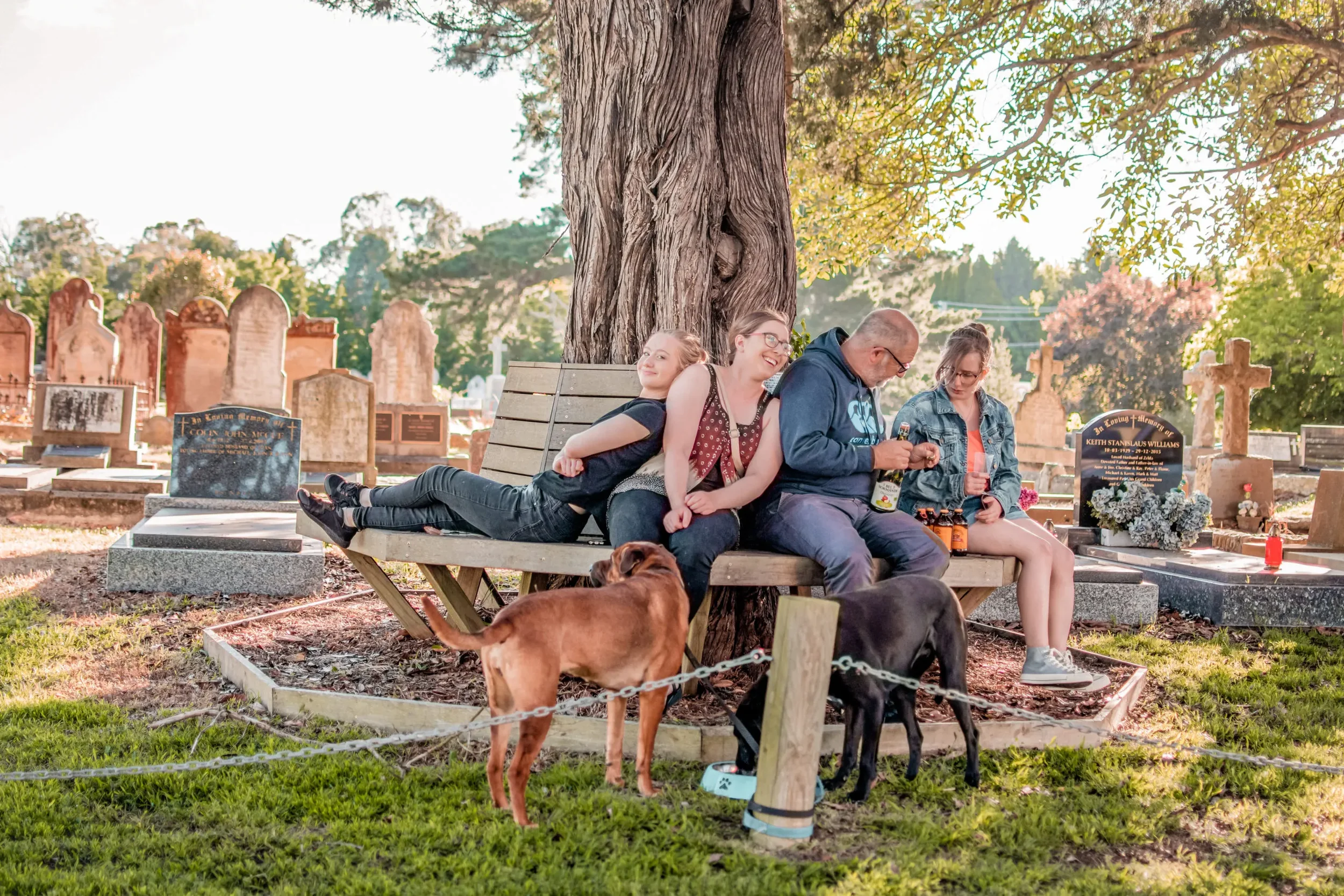 Giggling in the Cemetery