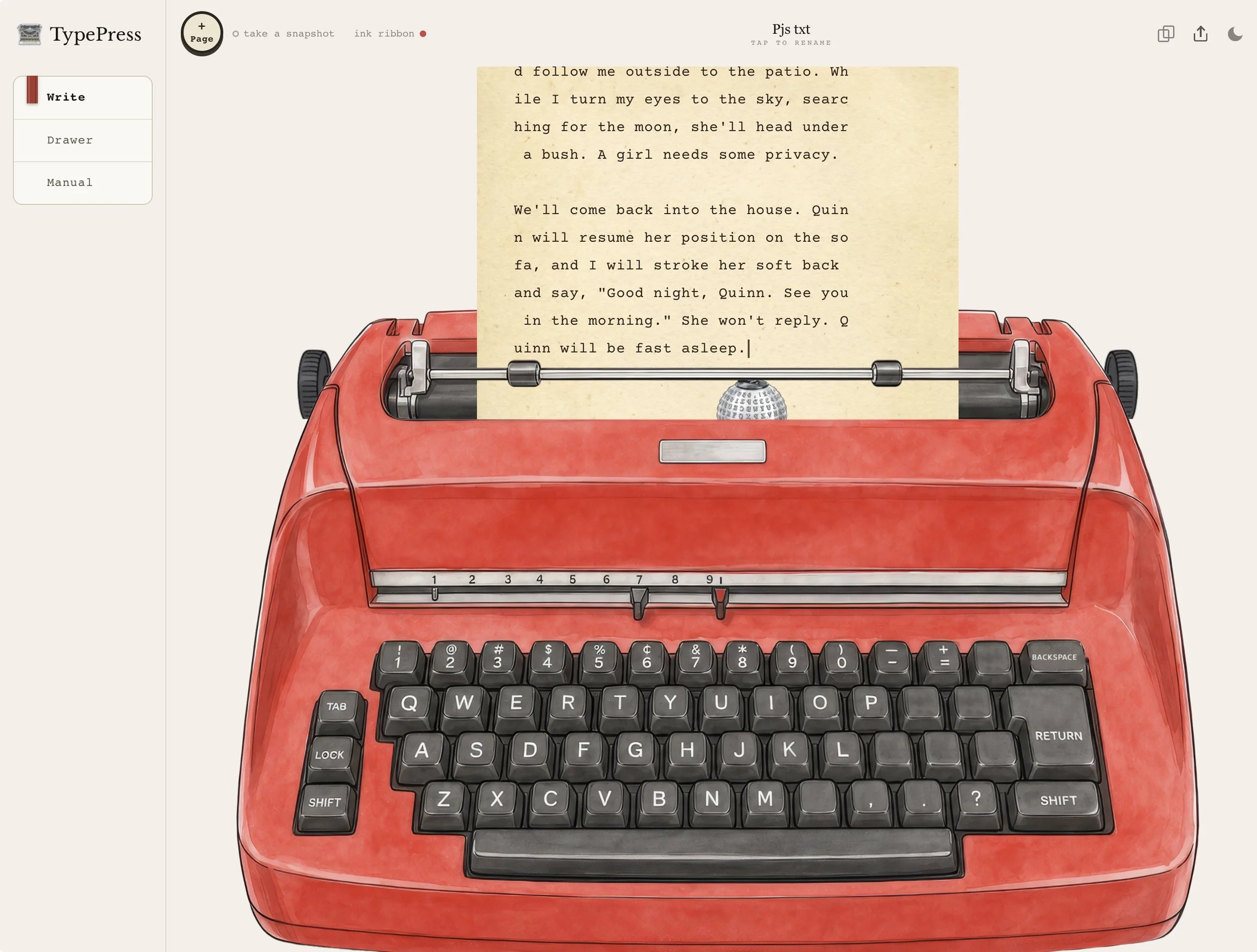 Vintage Typewriter Stories