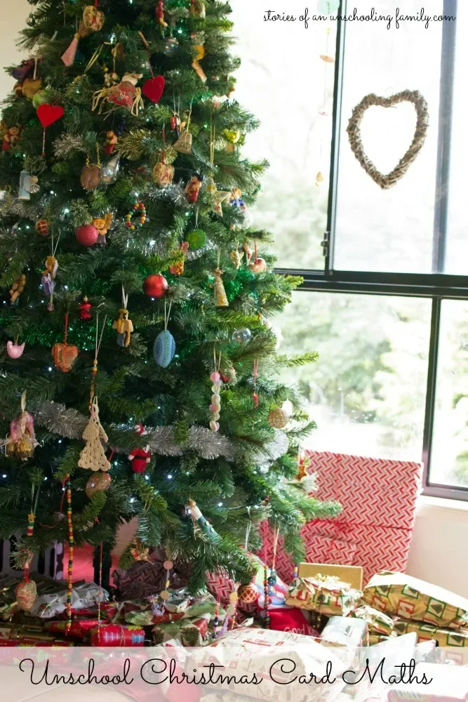 Unschool Christmas Card Maths