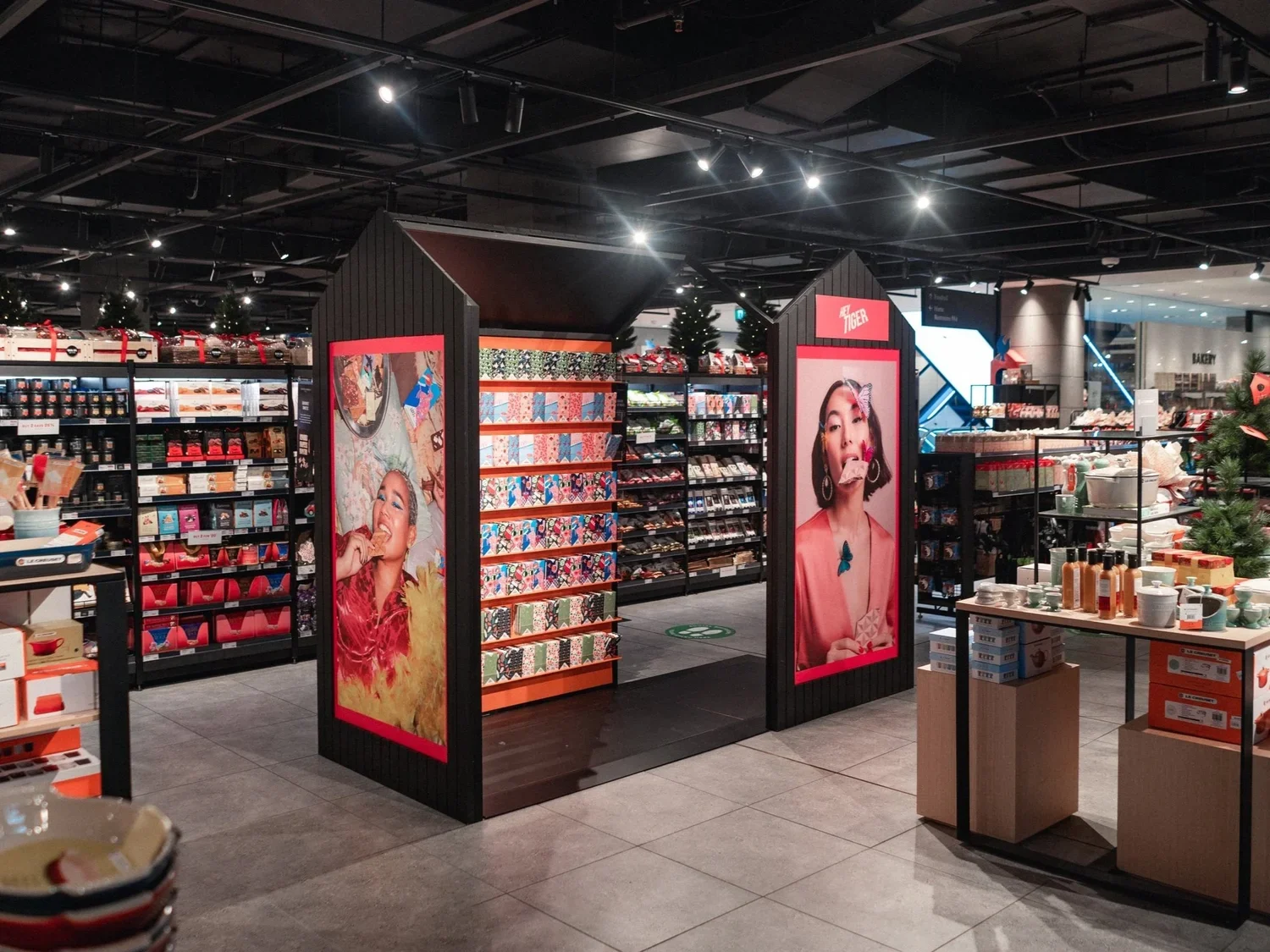 Completed nterior signage for retail store