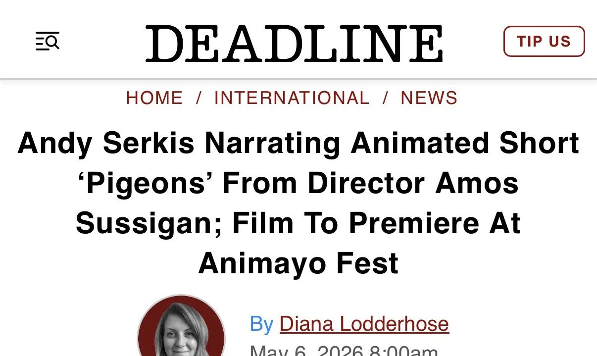 Deadline Article: Andy Serkis narrates Pigeons