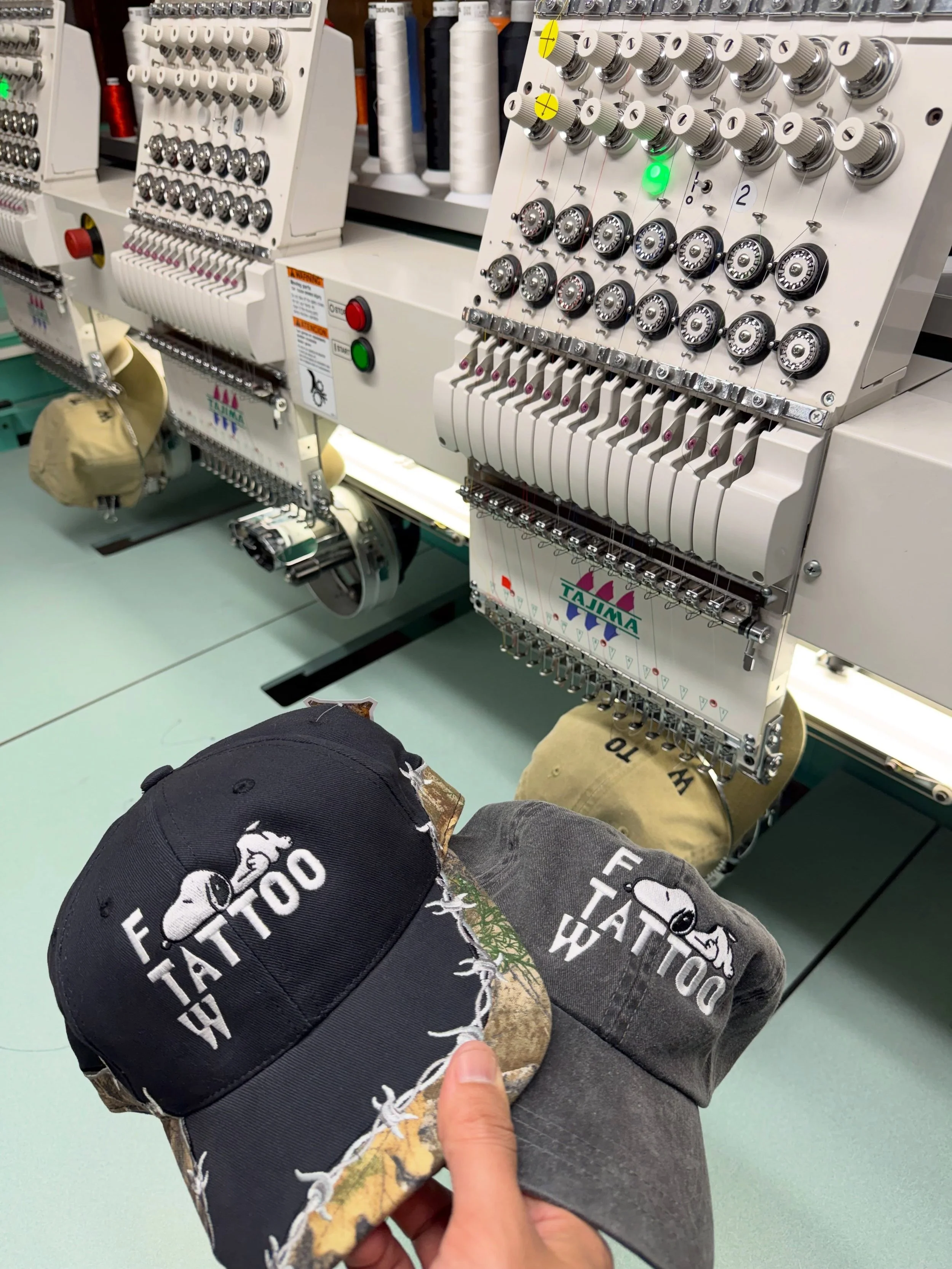 Big Announcement!!! This is something we&rsquo;ve been wanting to offer for a while &mdash; embroidery is officially here. 🧵

We partnered with the talented folks in Oakland at @eyeless_threads so you can now get stitched hats, embroidered logos, an