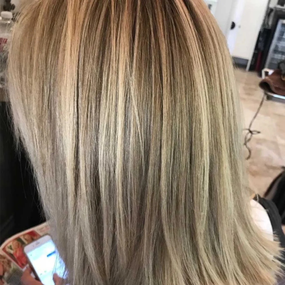 Creating a natural blonde look with highlights and lowlights...