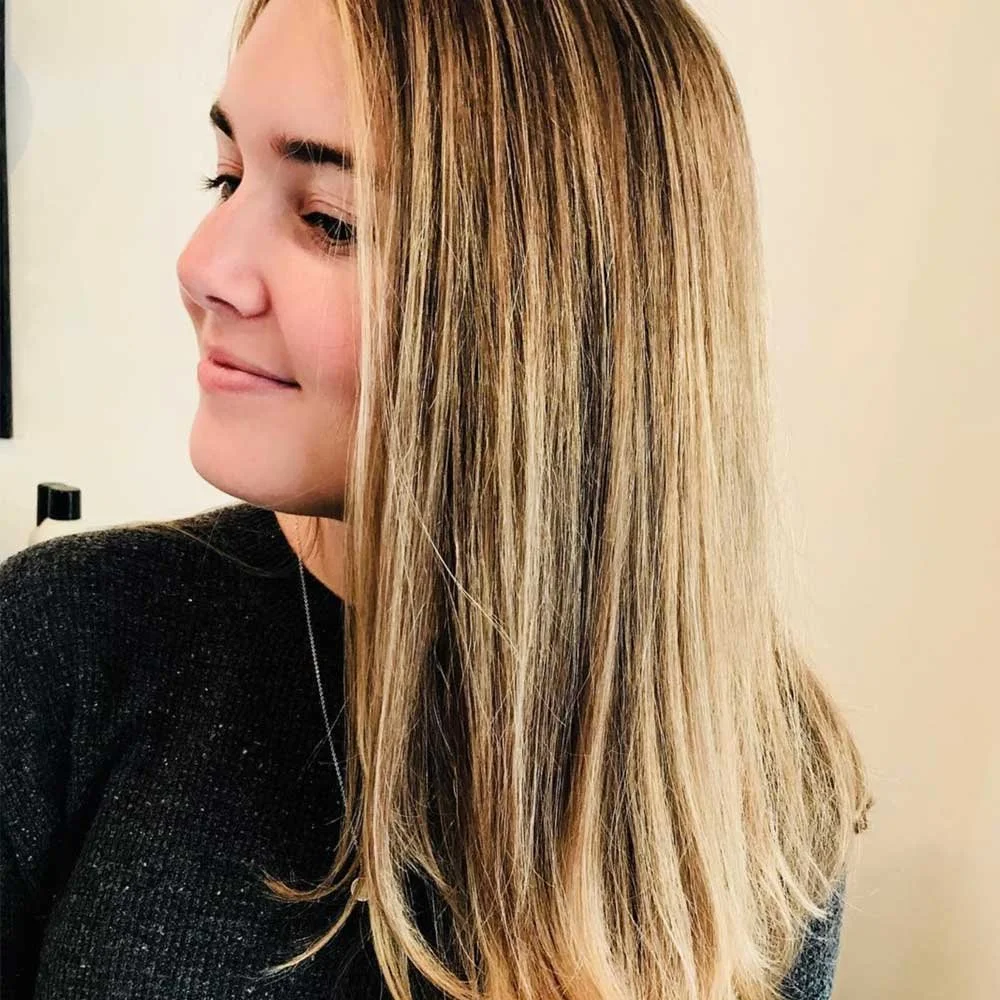 Savannah in her Balayage touch up ….. ready for 2018!!!