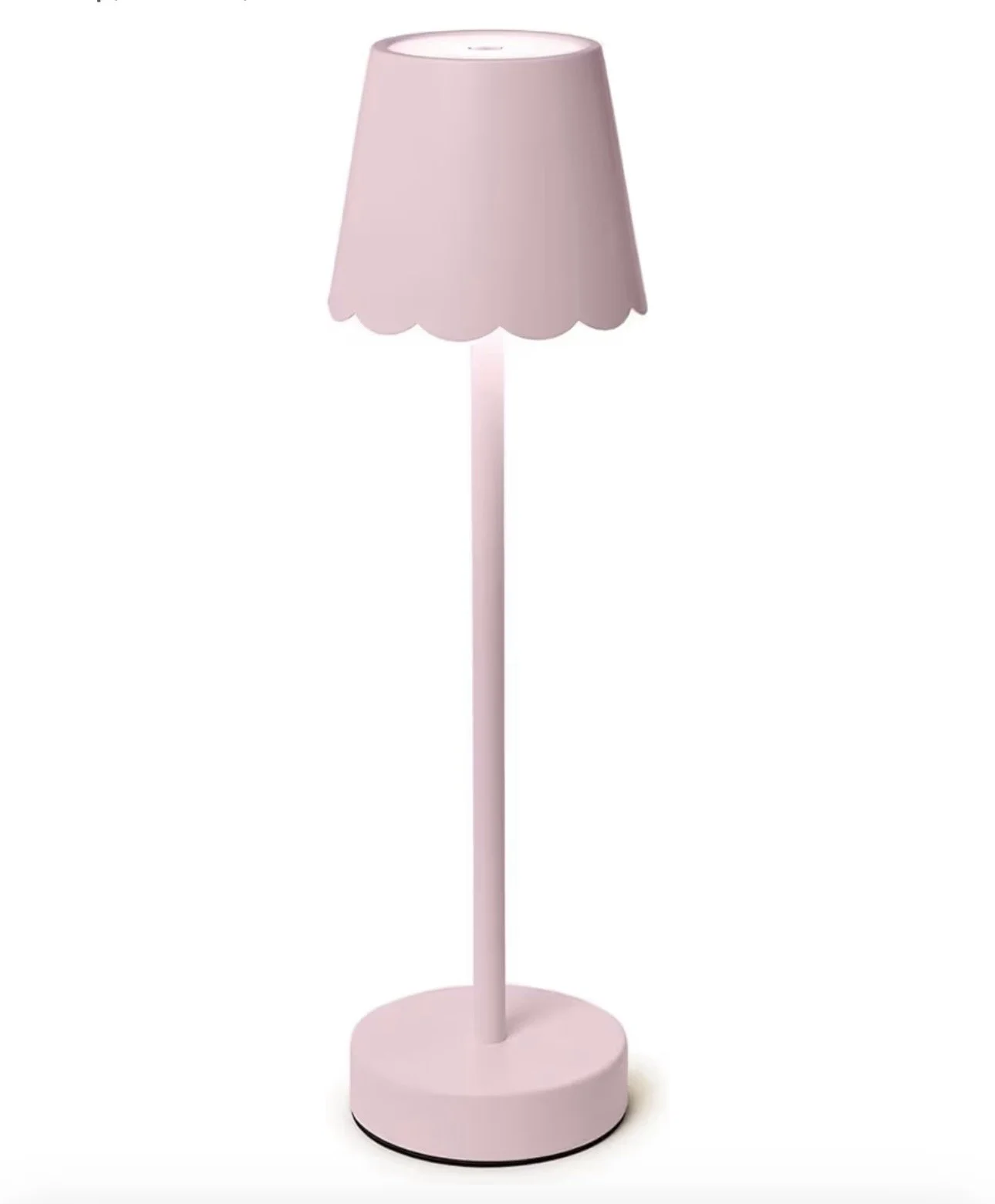 Pink Scalloped Table Lamp