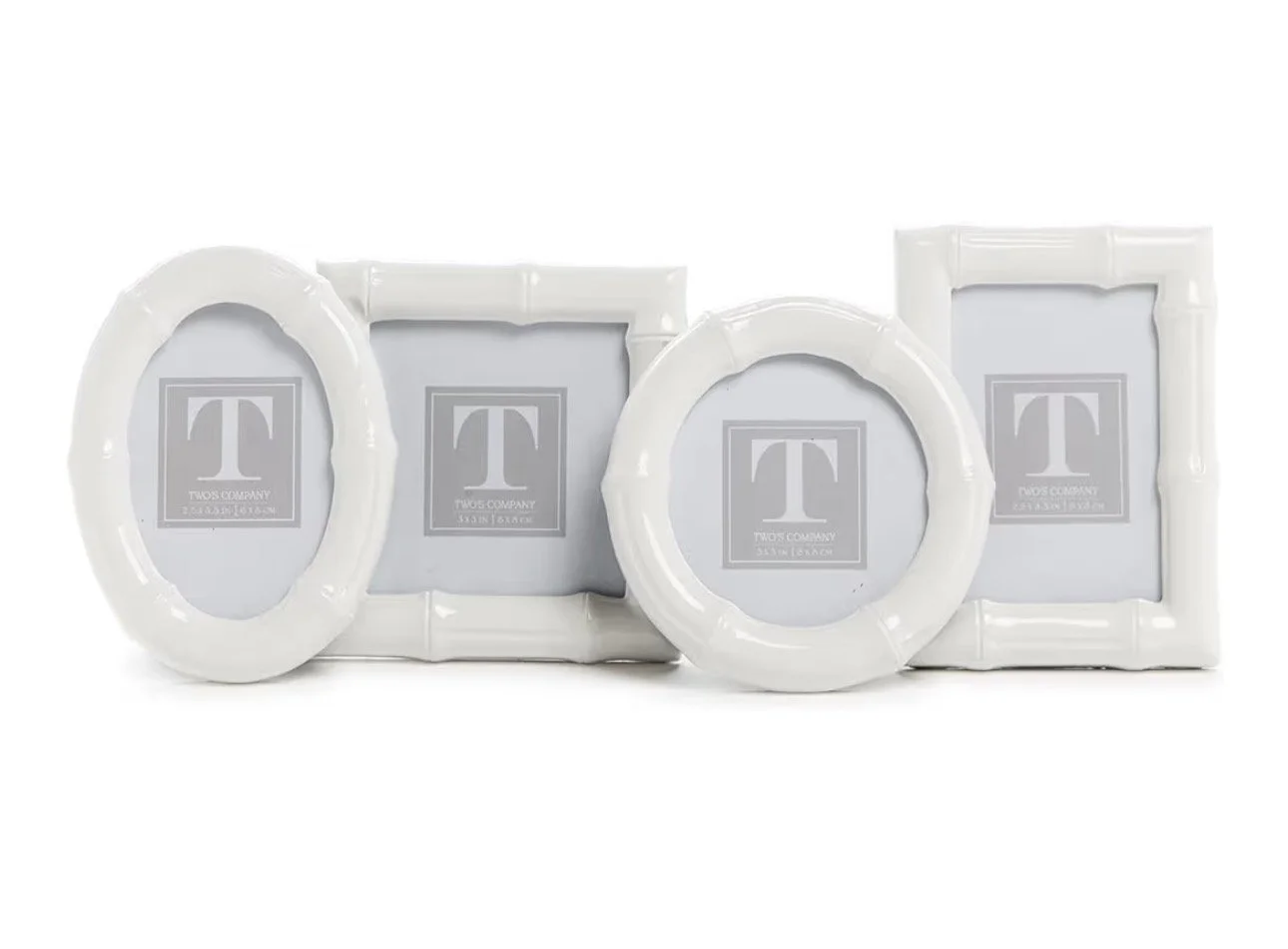 White Bamboo Picture Frames