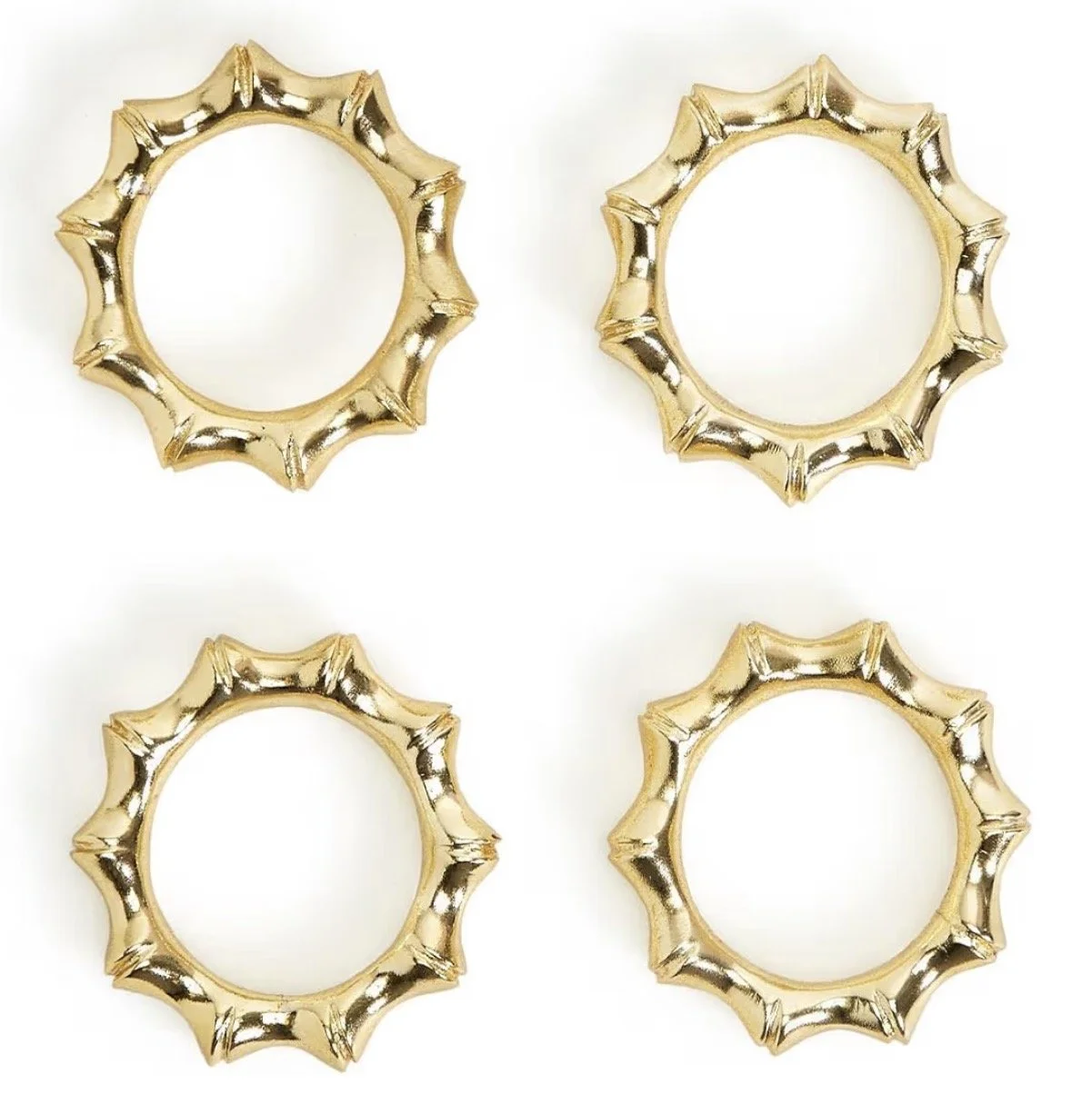 Gold Bamboo Napkin Rings