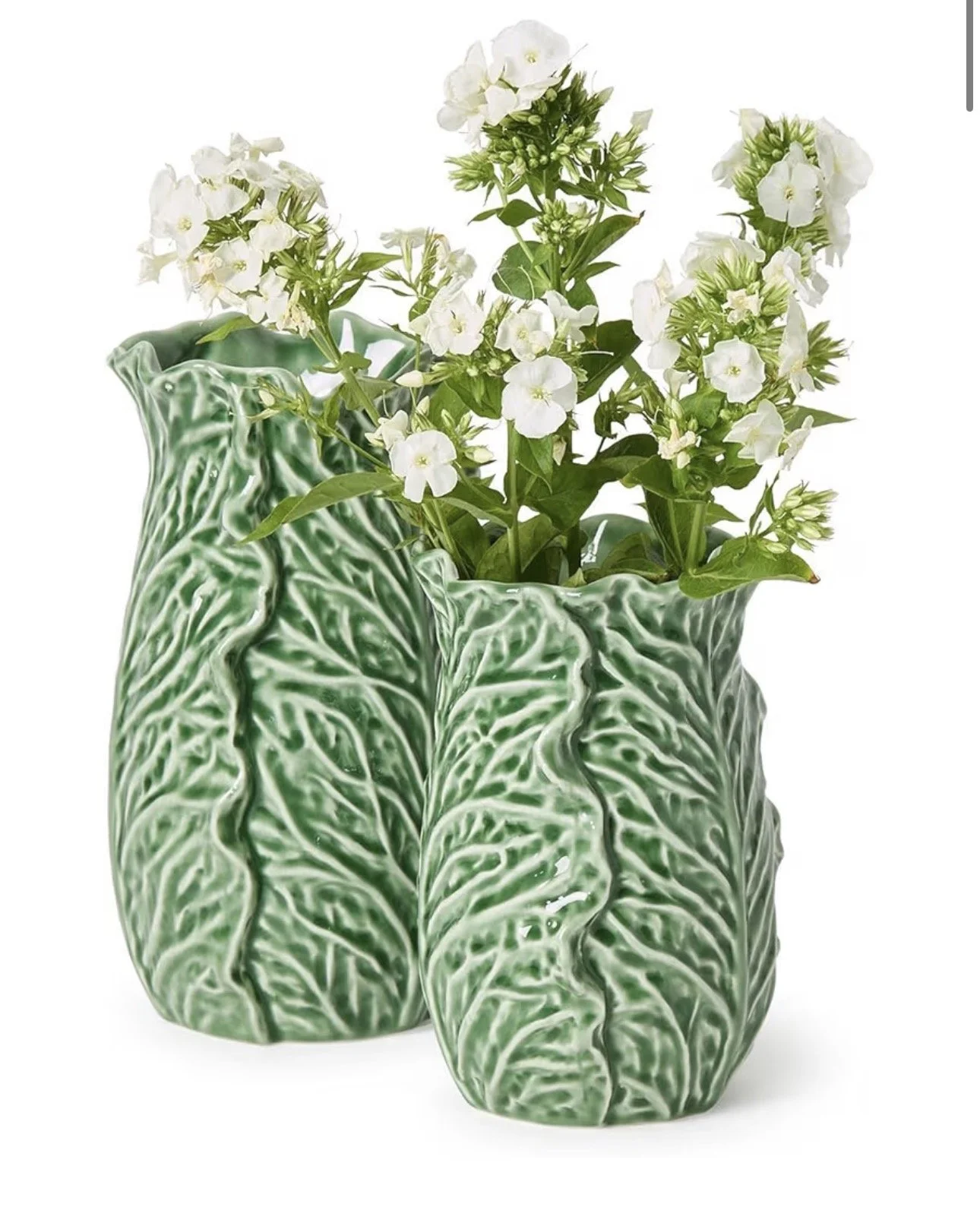 Textured Leaf Vases