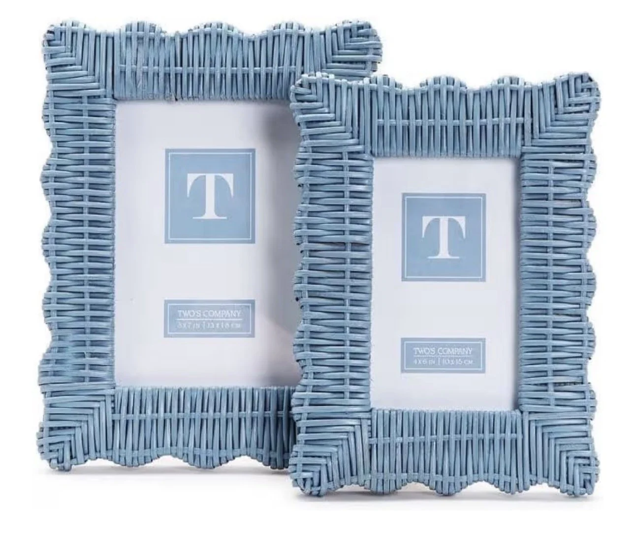 Blue Wicker Picture Frame
