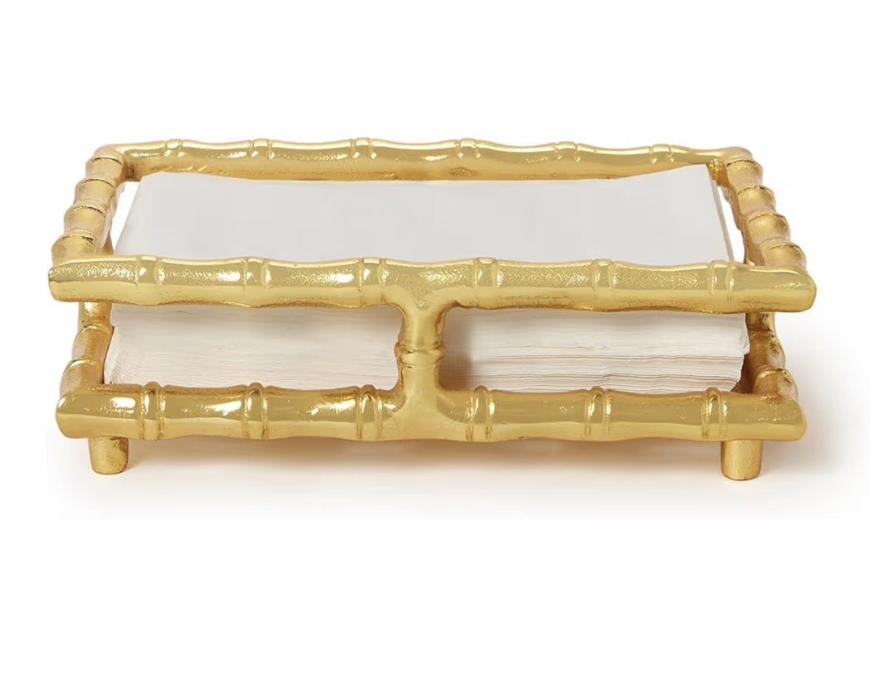 Gold Bamboo Guest Towel Holder