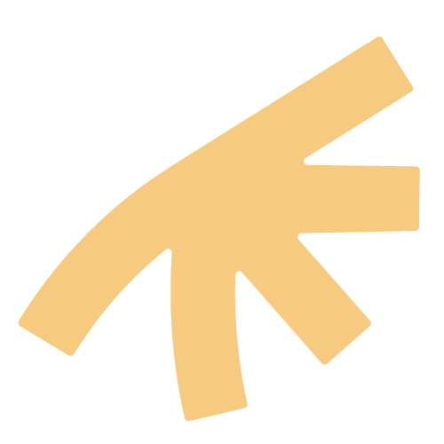 A stylized, simplified drawing of a tree branch or piece of wood in beige color.
