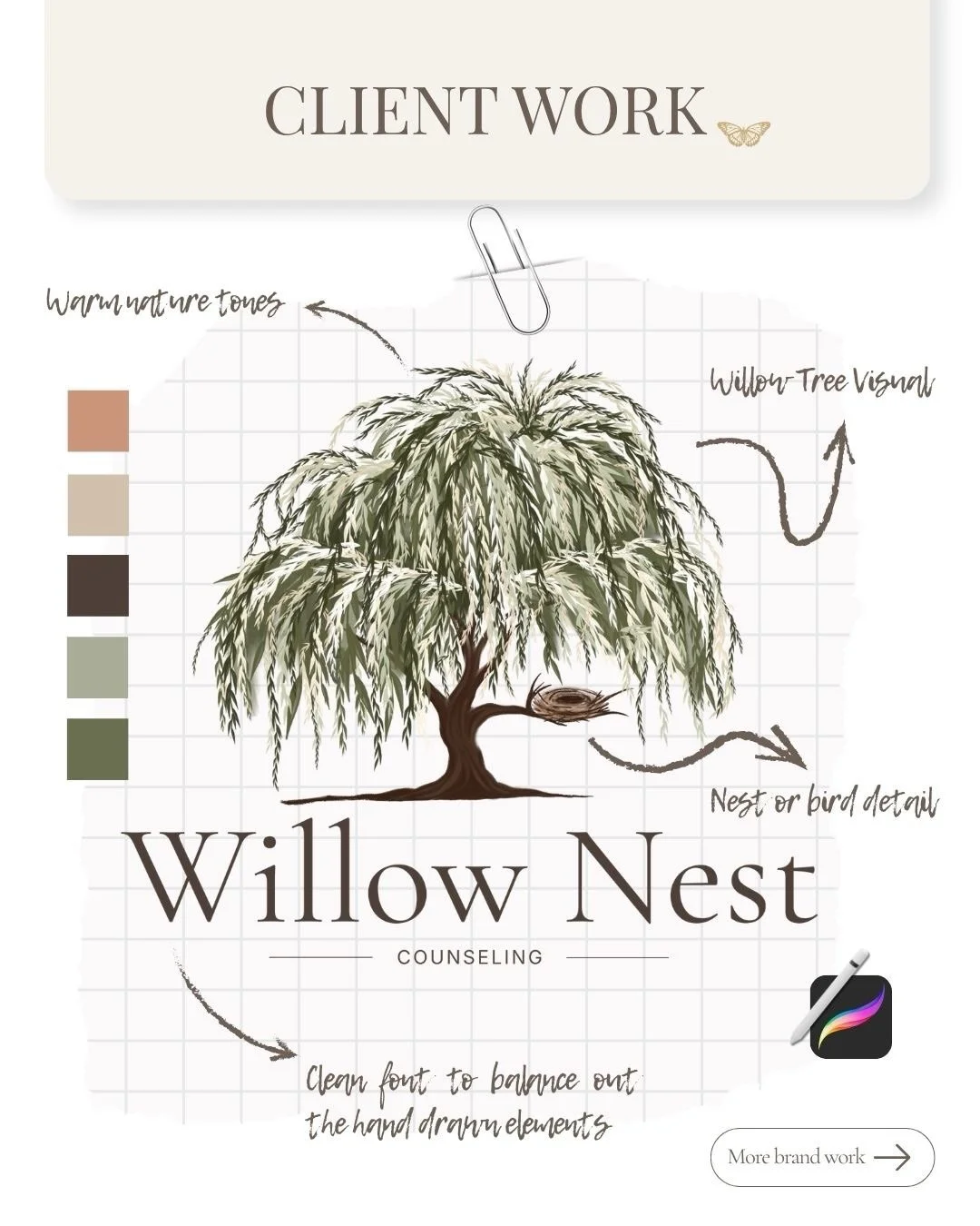 When Willow Nest Counseling asked me to work with them on their brand identity, I ran with it! 

We wanted a clear &ldquo;How to Get Started&rdquo; section on the website, to make starting something new easy. I didn&rsquo;t want four generic steps. I