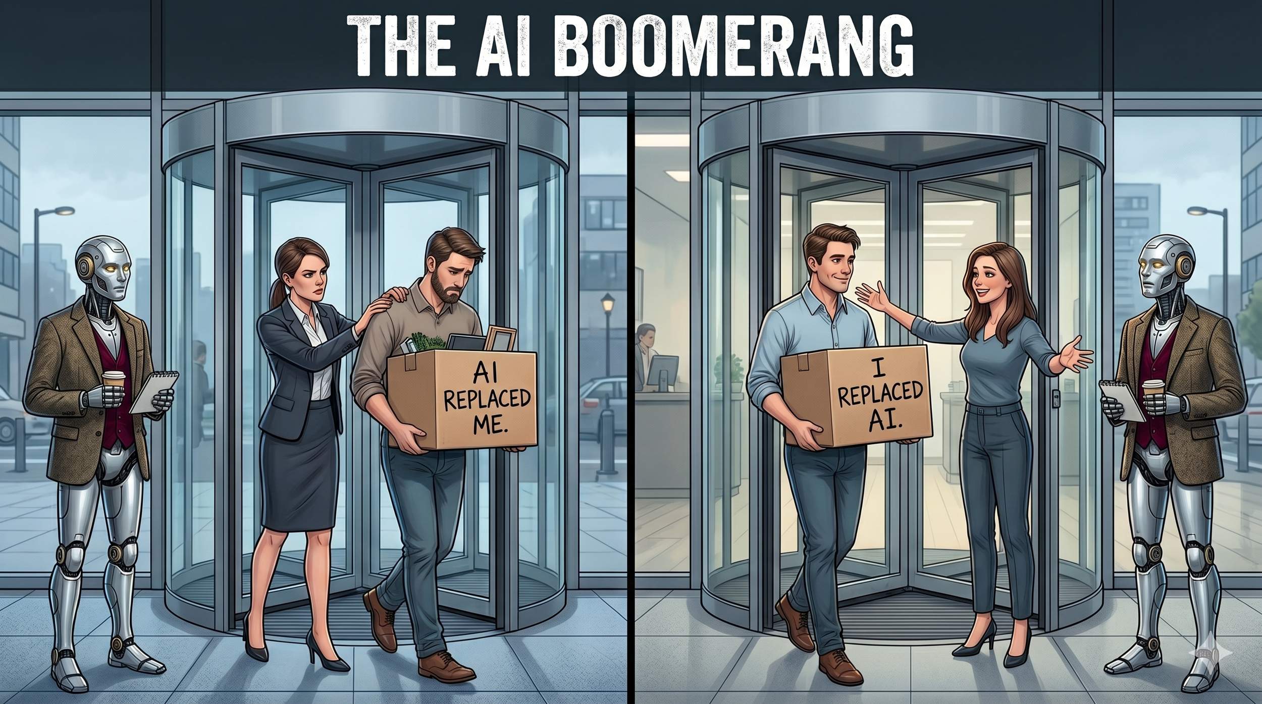Revolving door as employee is fired  adn then rehired as AI fails