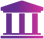 A color gradient background with shades of purple and pink.