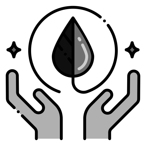 Two hands holding a drop of water with a brain inside the drop, symbolizing mental health or water conservation.