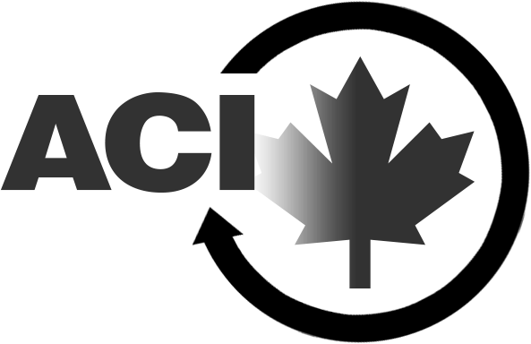Black and gray logo with the letters 'ACL' and a stylized maple leaf design.