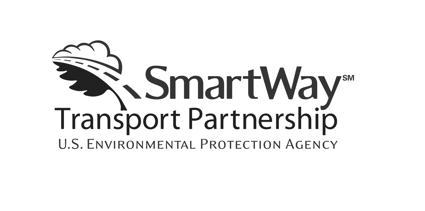 SmartWay Transport Partnership logo with leaf and road graphic, U.S. Environmental Protection Agency