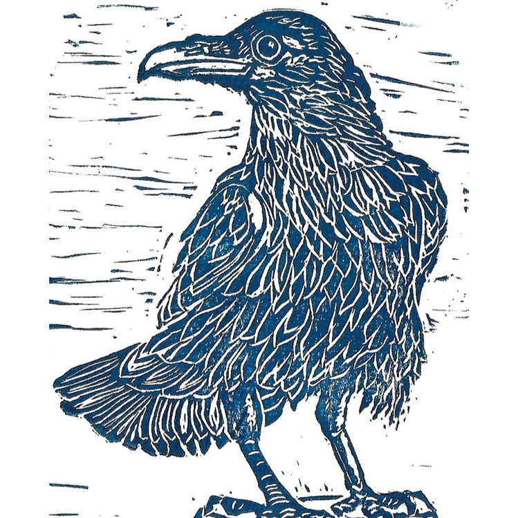 5x7 Crow Card