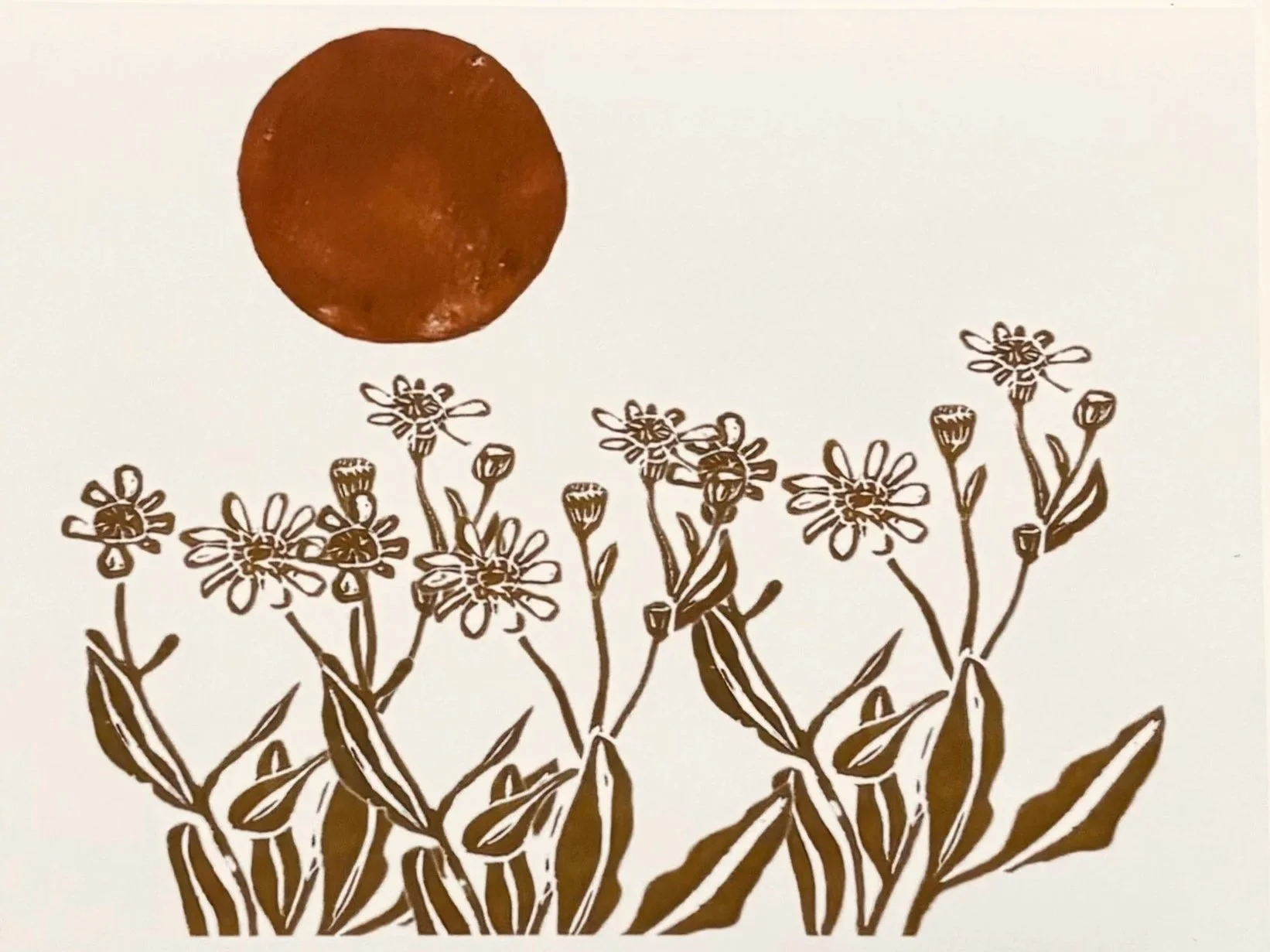 4x6 Daisies & Sun Card