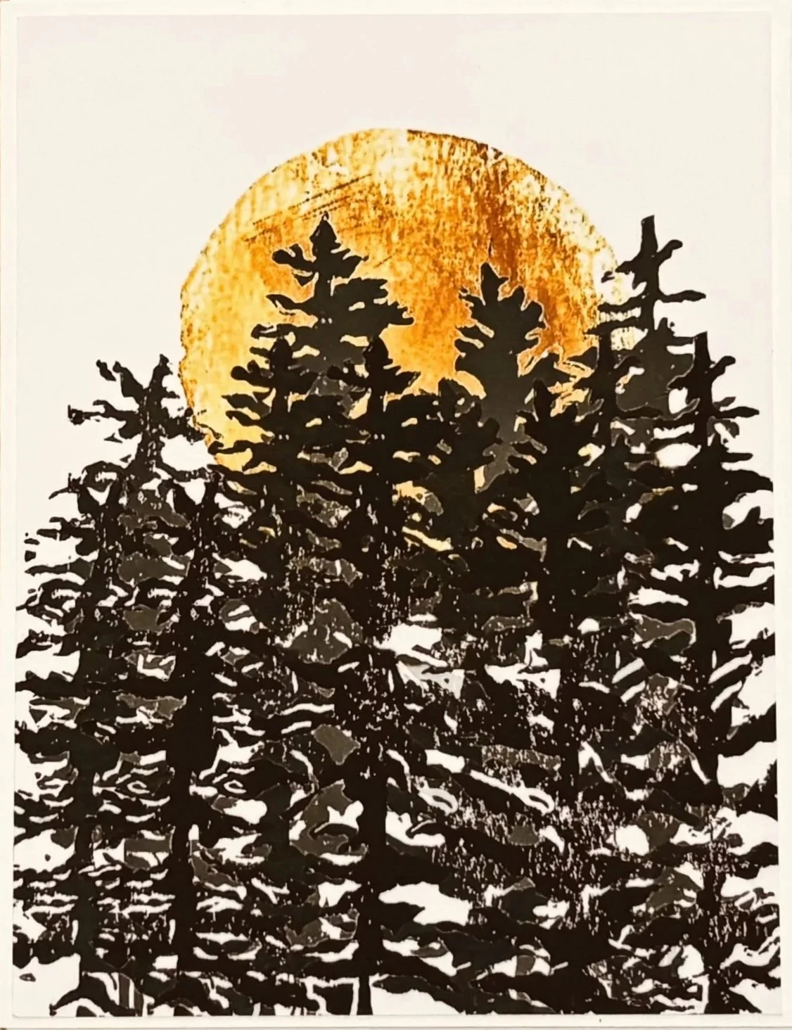 4x6 Trees with Sun Card