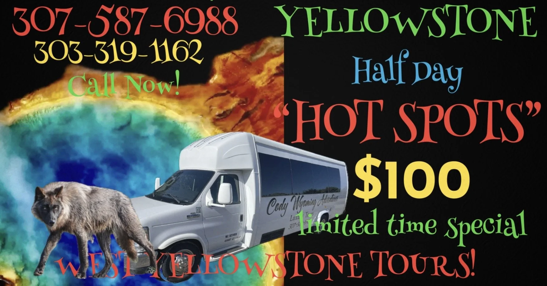 Yellowstone Half Day Hot Spots Tour