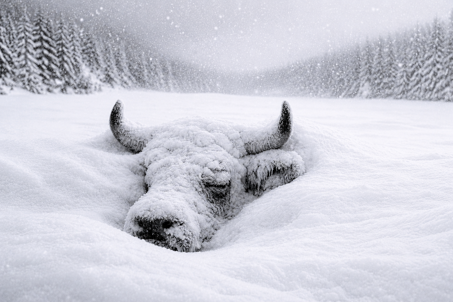 Nearly Gone, 2025, From the Wintering series Archival pigment print 54 X 96 inches