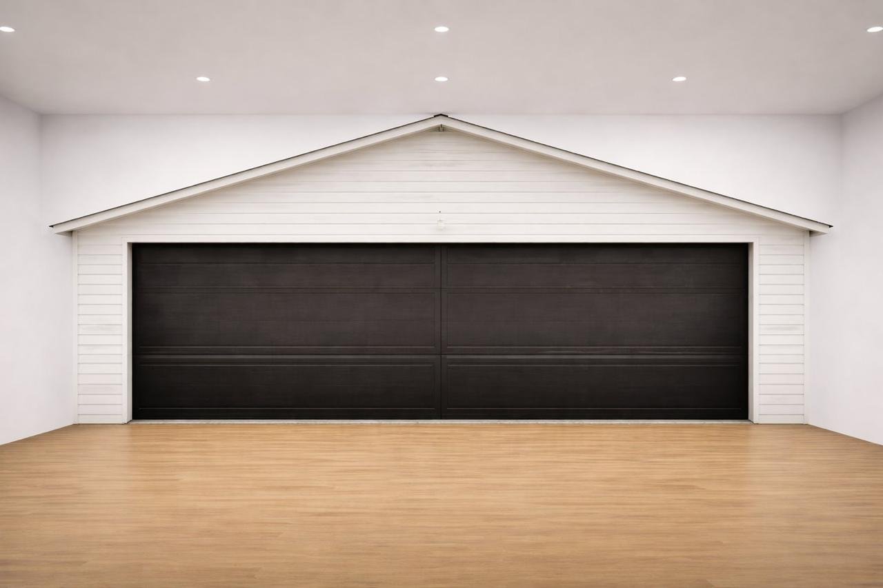 Garage, Architectural Suburbia, 2026 Mixed - media architectural installation: Dimesions variable, approximately full residential scale.