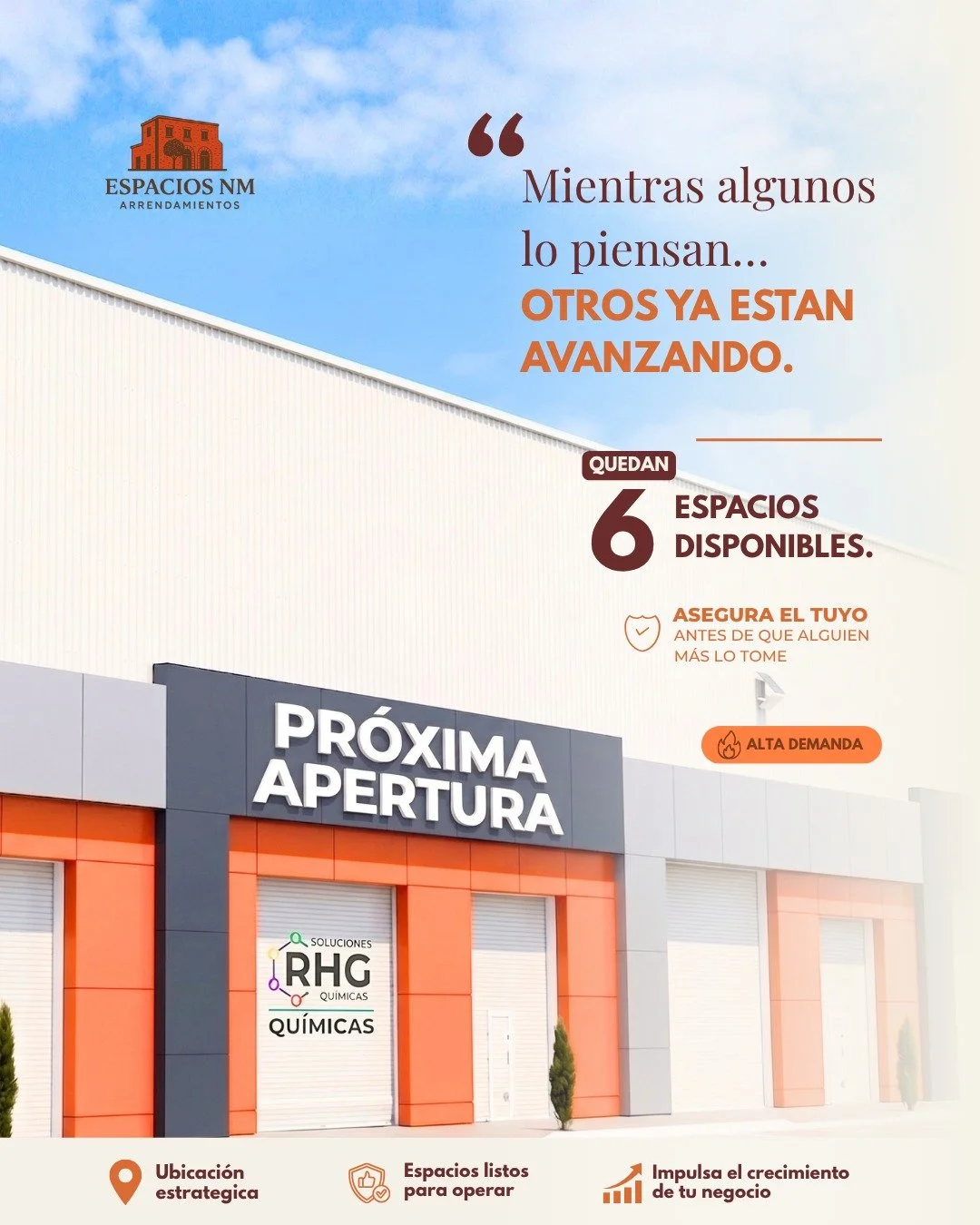 🚨 Las oportunidades no esperan&hellip; y los espacios tampoco.

Mientras algunos siguen pens&aacute;ndolo, otros ya est&aacute;n asegurando su lugar 📍
Solo quedan 6 espacios disponibles para impulsar tu negocio en una ubicaci&oacute;n estrat&eacute