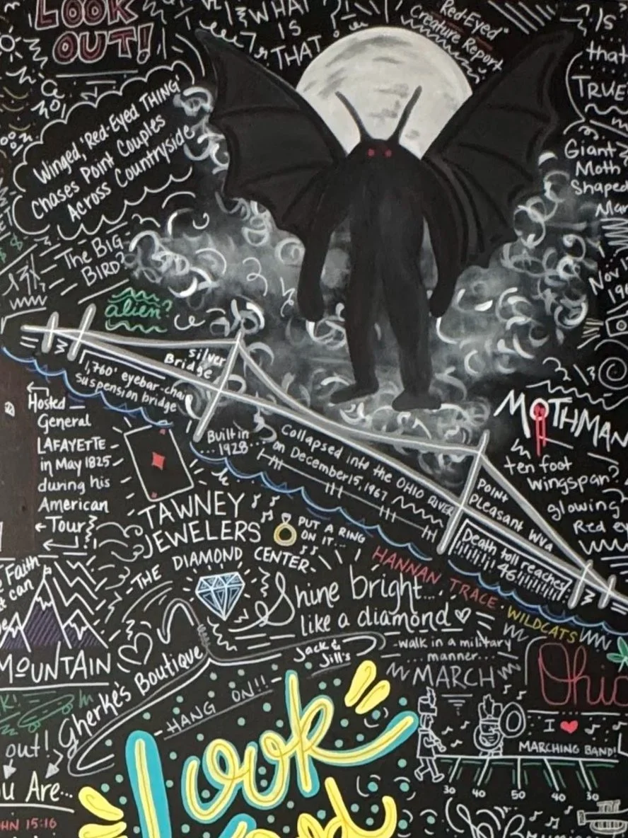 Custom mural celebrating local history, community landmarks and meaningful moments. 