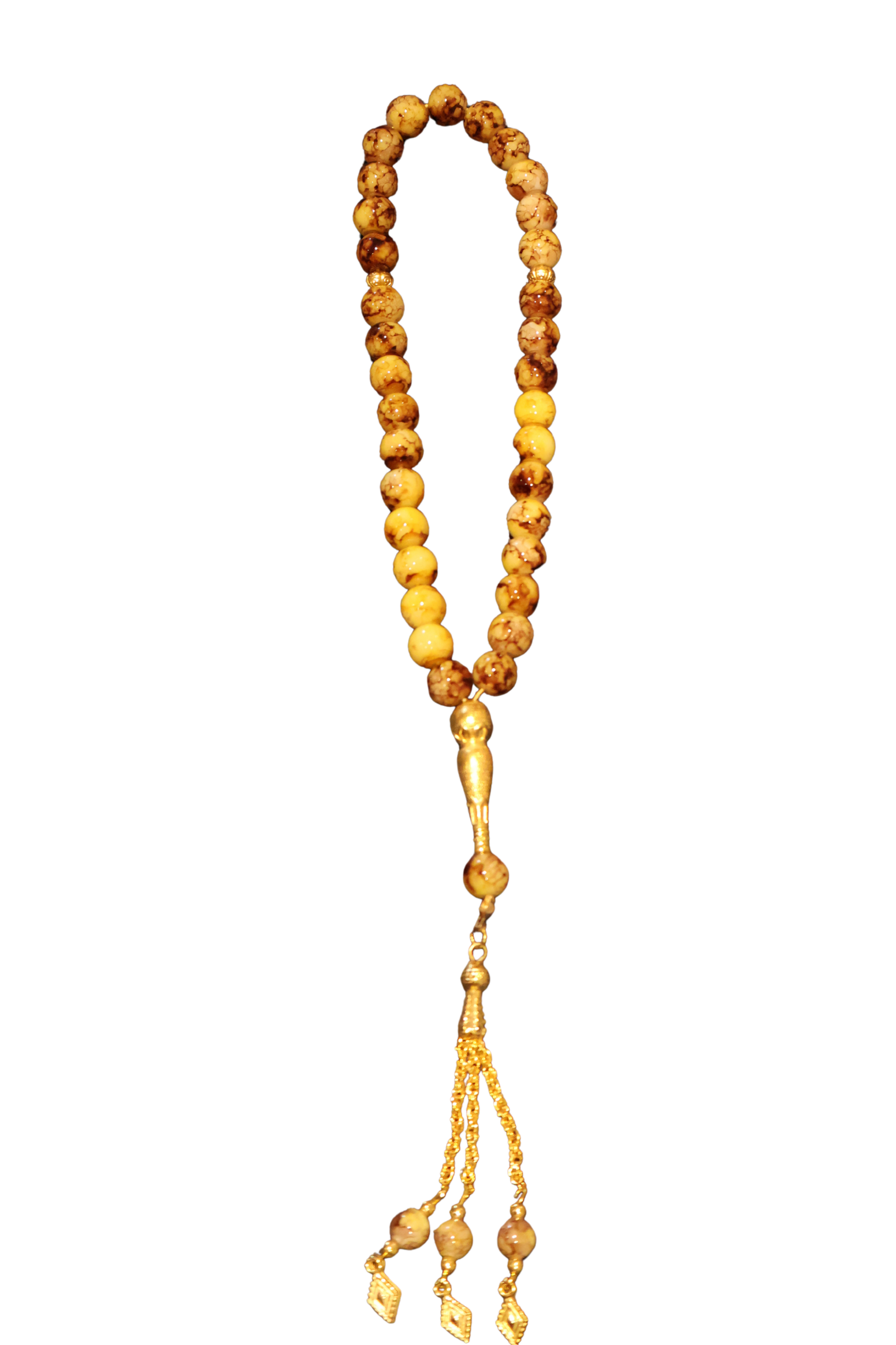 Islamic prayer beads marble-textured